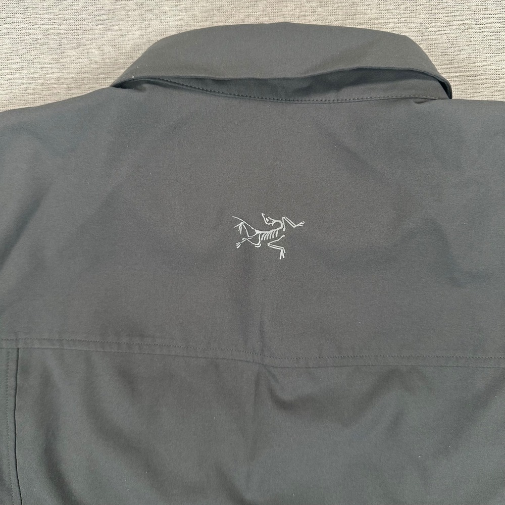 Arcteryx Skyline Shirt Mens Large Blue Short Sleeve Snap Pocket Outdoor Hiking - Picture 10 of 11